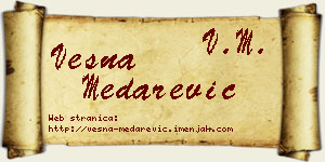 Vesna Medarević vizit kartica